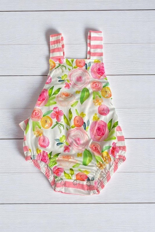 Shop baby clothes wholesale FLORAL Printed baby onesie 1115WY (A13S2)